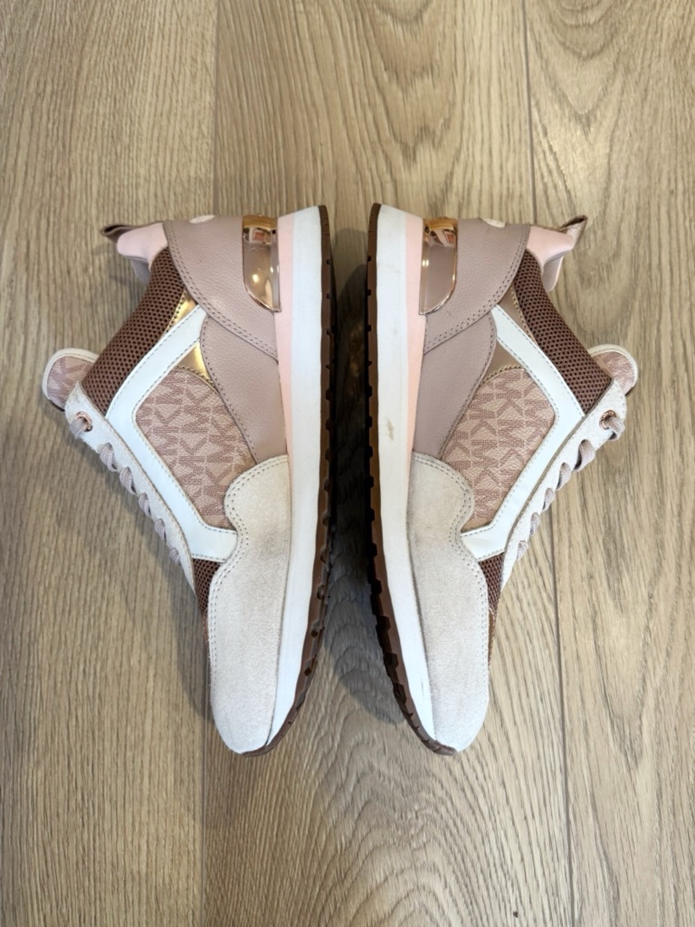 Michael Kors Wilma Suede & Logo Trainer – Soft Pink – Size 8.5 - Picture 4 of 10